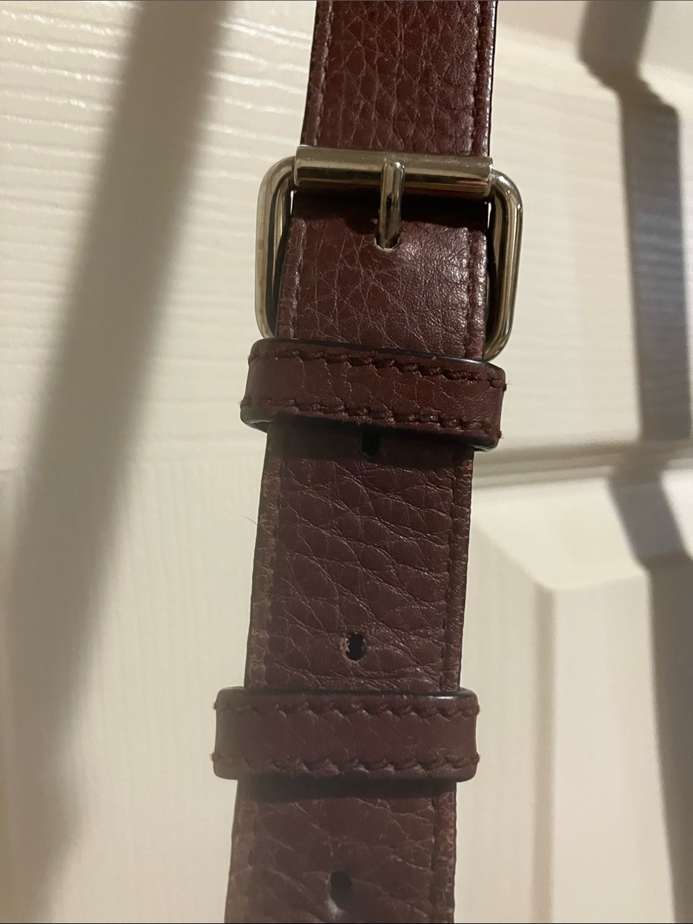 Gucci Soho Interlocking GG Crossbody Bag Wine Bordeaux Leather - Picture 5 of 14